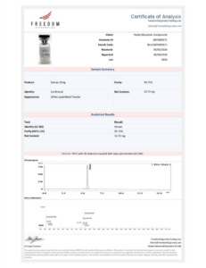 Semax certificate of analysis