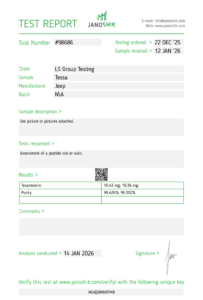 Tesamorelin certificate of analysis